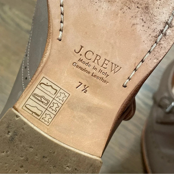 J.Crew Collection Perforated Monk Strap Loafers in Wet Cobblestone size 7.5 - Picture 4 of 12